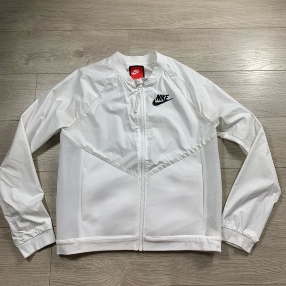 Nike Tech Hypermesh Bomber Womens Sport Jacket White - Picture 6 of 12